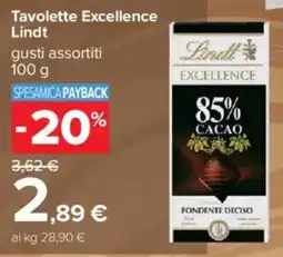 Carrefour Tavolette Excellence Lindt offerta