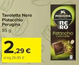 Carrefour Tavoletta Nero Pistacchio Perugina offerta