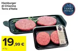 Carrefour Hamburger di Chianina Terre d'Italia offerta