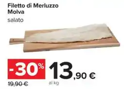 Carrefour Filetto di Merluzzo Molva offerta
