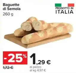 Carrefour Baguette di Semola offerta