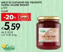 Bennet Miele di castagno del piemonte filiera valore BENNET offerta