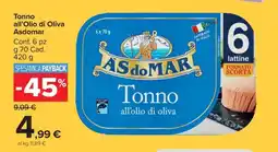 Carrefour Tonno all’Olio di Oliva AsdoMar offerta