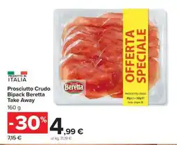 Carrefour Prosciutto Crudo Bipack Beretta Take Away offerta