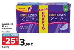 Carrefour Assorbenti Lines Seta Ultra offerta