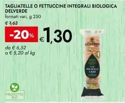 Bennet Tagliatelle o fettuccine integrali biologica DELVERDE offerta
