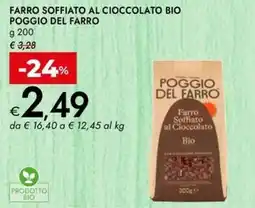 Bennet Farro soffiato al cioccolato bio POGGIO DEL FARRO offerta