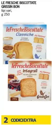 Bennet Le fresche biscottate GRISSIN BON offerta