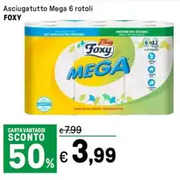 Iper La Grande Asciugatutto Mega 6 rotoli FOXY offerta