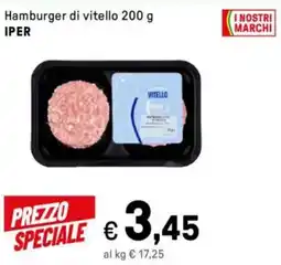 Iper La Grande Hamburger di vitello IPER offerta