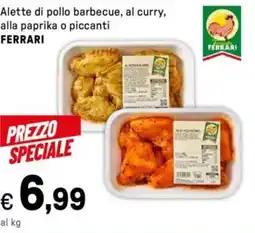 Iper La Grande Alette di pollo barbecue, al curry, alla paprika o piccanti FERRARI offerta