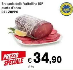 Iper La Grande Bresaola della Valtellina IGP punta d'anca DEL ZOPPO offerta