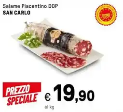 Iper La Grande Salame Piacentino DOP SAN CARLO offerta
