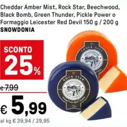 Iper La Grande Cheddar Amber Mist, Rock Star, Beechwood SNOWDONIA offerta