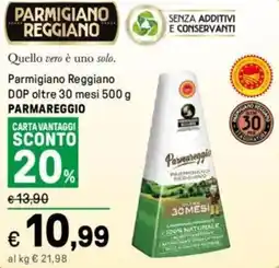 Iper La Grande Parmigiano Reggiano DOP oltre 30 mesi PARMAREGGIO offerta