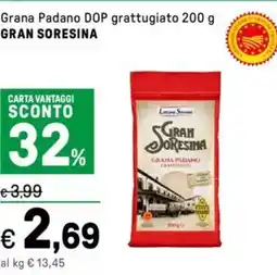 Iper La Grande Grana Padano DOP grattugiato GRAN SORESINA offerta