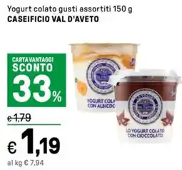 Iper La Grande Yogurt colato CASEIFICIO VAL D'AVETO offerta