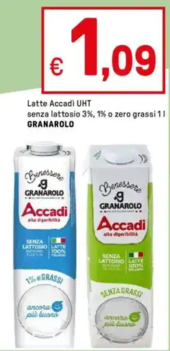 Iper La Grande Latte Accadì UHT senza lattosio 3%, 1% o zero grassi GRANAROLO offerta