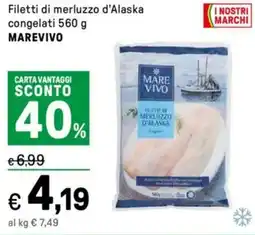 Iper La Grande Filetti di merluzzo d'Alaska congelati I NOSTRI MARCHI offerta
