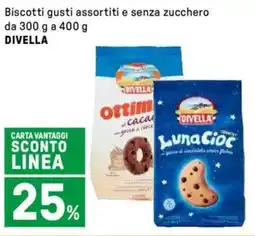 Iper La Grande Biscotti gusti assortiti e senza zucchero DIVELLA offerta