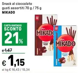 Iper La Grande Snack al cioccolatoMIKAD MIKADO offerta