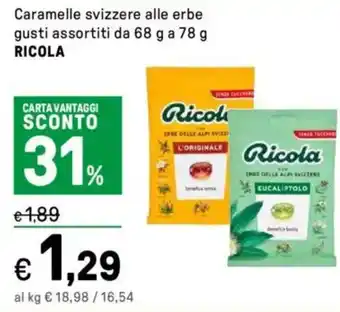 Iper La Grande Caramelle svizzere alle erbe offerta