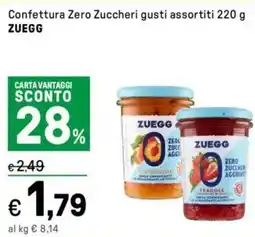 Iper La Grande Confettura Zero Zuccheri ZUEGG offerta