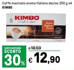 Iper La Grande Caffé macinato aroma Italiano deciso KIMBO offerta