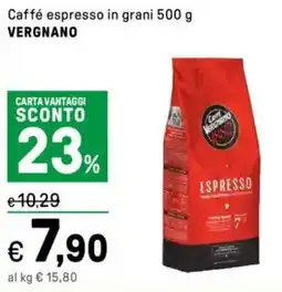 Iper La Grande Caffé espresso in grani VERGNANO offerta