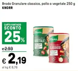 Iper La Grande Brodo Granulare classico, pollo o vegetale KNORR offerta