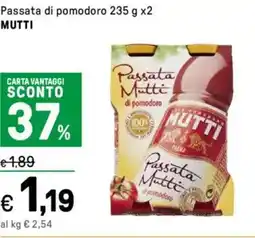 Iper La Grande Passata di di pomodoro MUTTI offerta