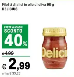 Iper La Grande Filetti di alici in olio di oliva DELICIUS offerta