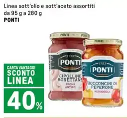 Iper La Grande Linea sott'olio e sott'aceto PONTI offerta