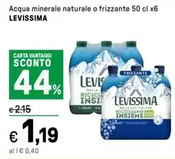 Iper La Grande Acqua minerale naturale o frizzante LEVISSIMA offerta