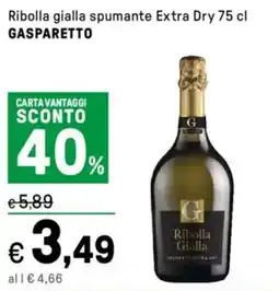 Iper La Grande Ribolla gialla spumante Extra Dry GASPARETTO offerta
