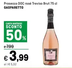 Iper La Grande Prosecco DOC rosé Treviso Brut GASPARETTO offerta