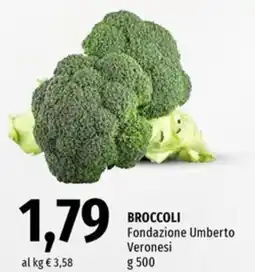 Famila Market BROCCOLI Fondazione Umberto Veronesi offerta