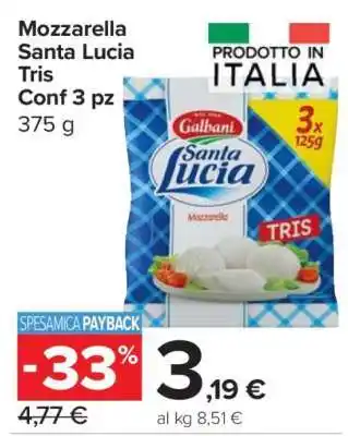 Mozzarella Santa Lucia Tris Conf 3 pz