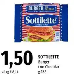 Famila Market SOTTILETTE Burger con Cheddar offerta