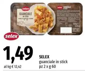 Famila Market SELEX guanciale in stick offerta