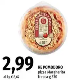 Famila Market RE POMODORO pizza Margherita fresca offerta