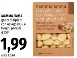Famila Market MAMMA EMMA gnocchi ripieni con Asiago DOP e funghi porcini offerta