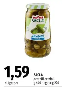 Famila Market SACLÀ acetelli cetrioli offerta