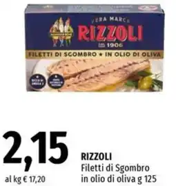 Famila Market RIZZOLI Filetti di Sgombro in olio di oliva offerta
