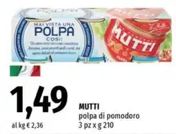 Famila Market MUTTI polpa di pomodoro offerta