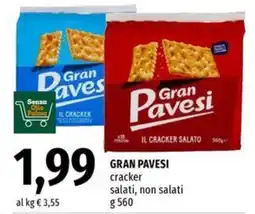 Famila Market GRAN PAVESI cracker salati, non salati offerta