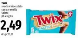 Famila Market TWIX snack al cioccolato con caramello salato offerta