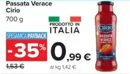 Carrefour Passata Verace Cirio offerta
