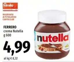 Famila Market FERRERO crema Nutella offerta