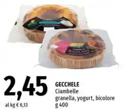 Famila Market GECCHELE Ciambelle granella, yogurt, bicolore offerta